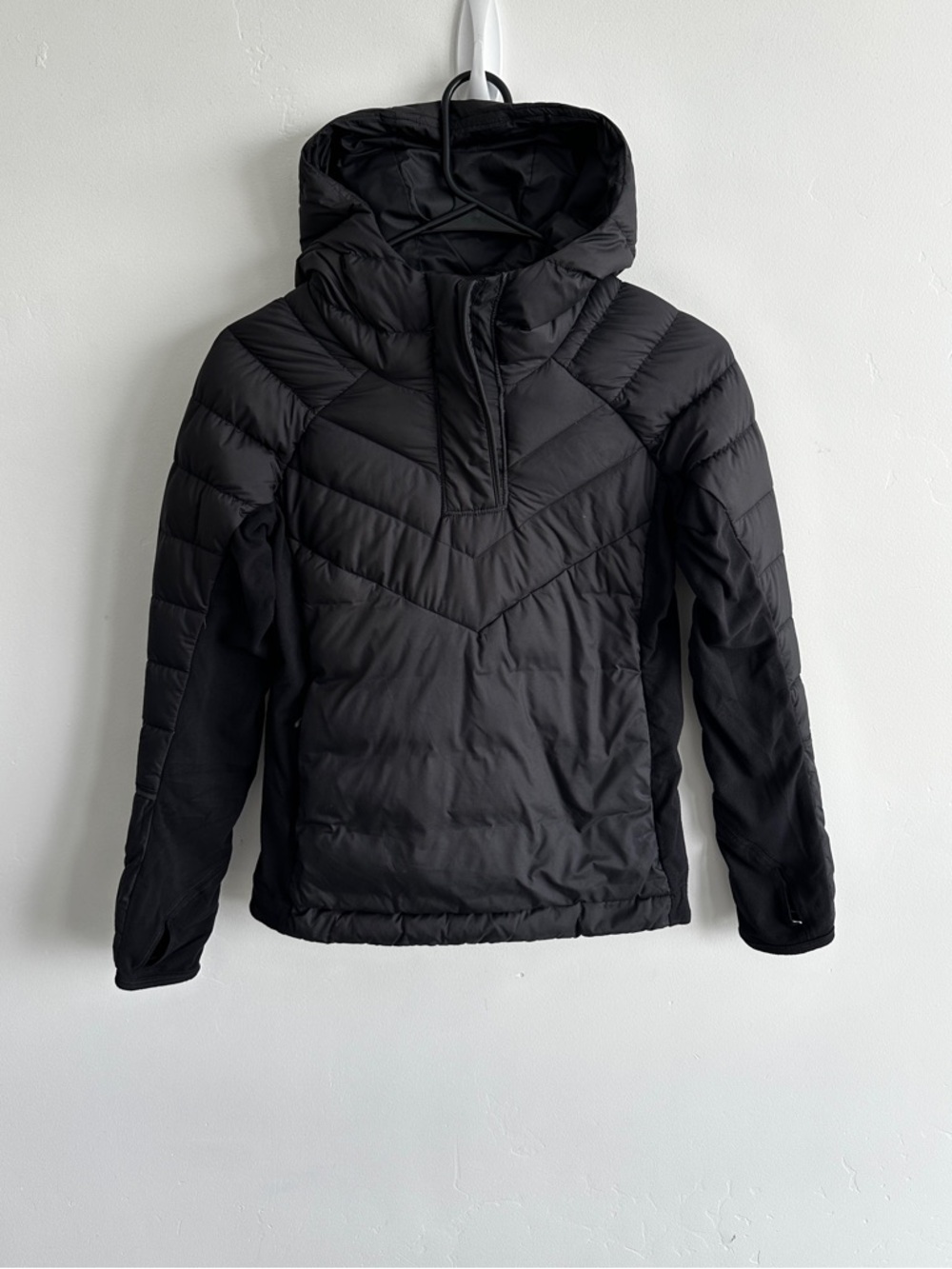 Ivivva Girls 1/4 Zip Puffer Jacket Hooded Lightweight Quilted Coat Size 10